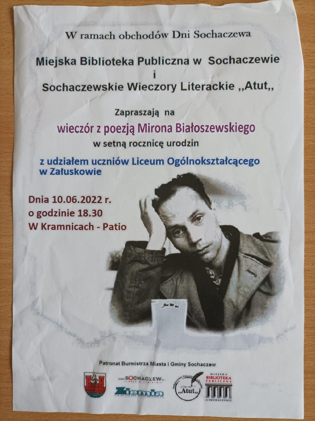 2022 Rokiem Mirona Białoszewskiego - Obrazek 1